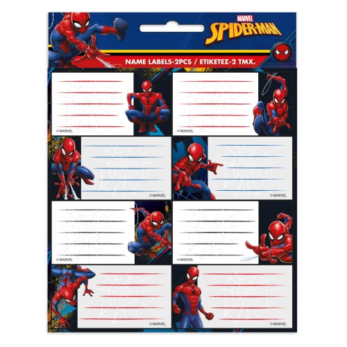 Spiderman Dark notebook label 16 pcs