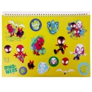 Spiderman Spidey Dino-Webs A/4 spiral sketchbook with 40 sheets and stickers