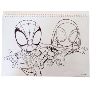 Spiderman Spidey Dino-Webs A/4 spiral sketchbook with 40 sheets and stickers