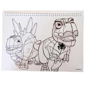 Spiderman Spidey Dino-Webs A/4 spiral sketchbook with 40 sheets and stickers