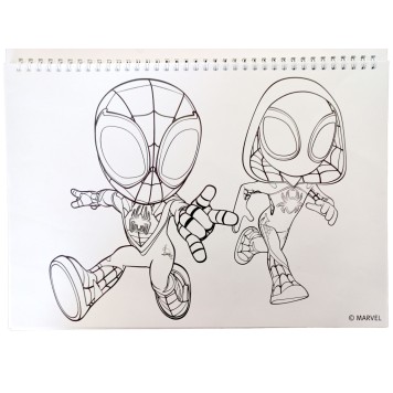 Spiderman Spidey Dino-Webs A/4 spiral sketchbook with 40 sheets and stickers