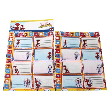 Spiderman Spidey notebook label with stickers, 16 pcs
