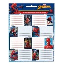 Spiderman Wall notebook label pack of 16