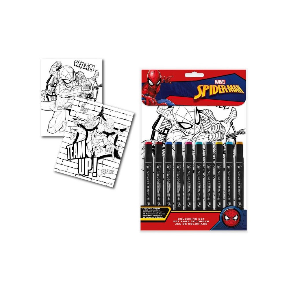 Spiderman Web number coloring book