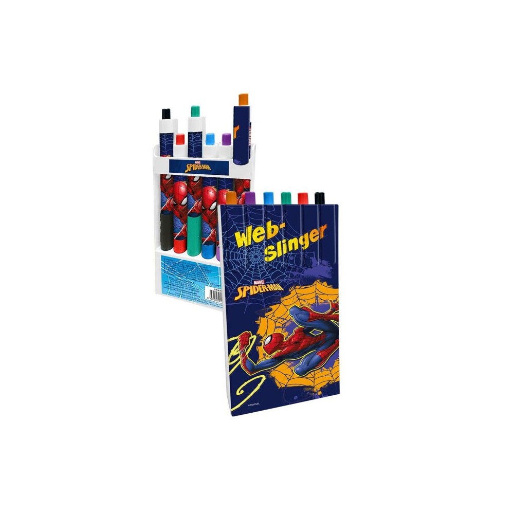 Spiderman Web-Slinger color pen set 6 pcs