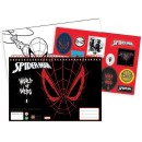 Spiderman World of Webs A/4 spiral sketchbook with 40 sheets and stickers