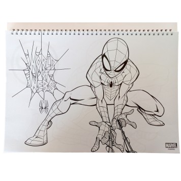 Spiderman World of Webs A/4 spiral sketchbook with 40 sheets and stickers