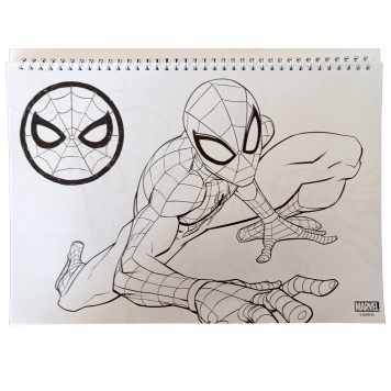 Spiderman World of Webs A/4 spiral sketchbook with 40 sheets and stickers