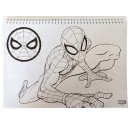 Spiderman World of Webs A/4 spiral sketchbook with 40 sheets and stickers