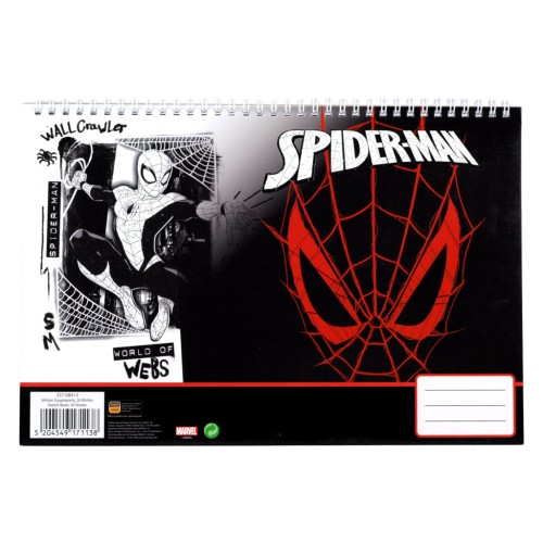 Spiderman World of Webs A/4 spiral sketchbook, 30 sheets