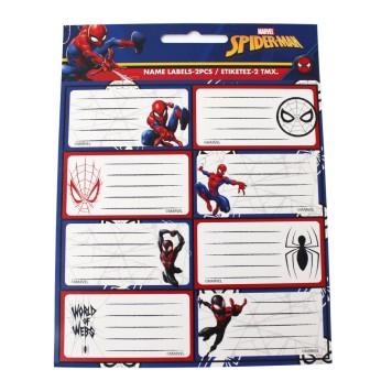 Spiderman World of Webs notebook label 16 pcs