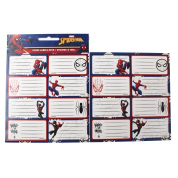Spiderman World of Webs notebook label 16 pcs
