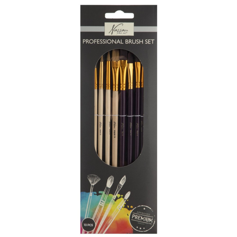 Colour Nassau  Professional Brush Set 10 pcs