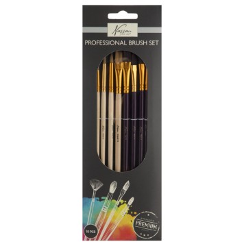 Colour Nassau  Professional Brush Set 10 pcs