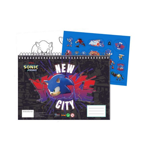 Sonic the Hedgehog Get Me Sonic the Hedgehog A/4 Spiral Sketchbook with 40 Sheets and Stickers