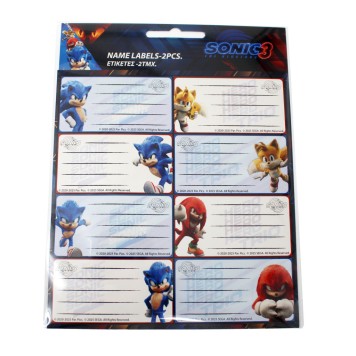 Sonic the Hedgehog Hype Man 16-piece notebook label set