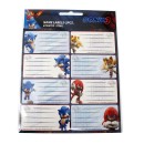 Sonic the Hedgehog Hype Man 16-piece notebook label set