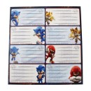Sonic the Hedgehog Hype Man 16-piece notebook label set