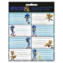 Sonic the Hedgehog notebook label 16 pcs