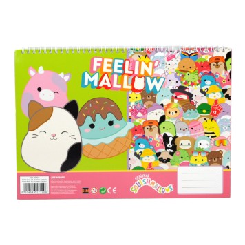 Squishmallows Feelin' A/4 spiral sketchbook with 40 sheets and sticker