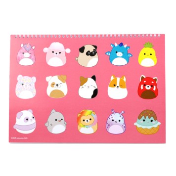 Squishmallows Feelin' A/4 spiral sketchbook with 40 sheets and sticker