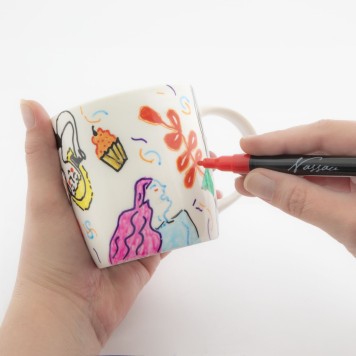 Colour Nassau  glass and porcelain marker pens set of 12