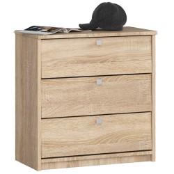 Szafka na buty MINI 3 uchylne drzwiczki 60 cm - dąb sonoma