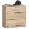Szafka na buty MINI 3 uchylne drzwiczki 60 cm - dąb sonoma