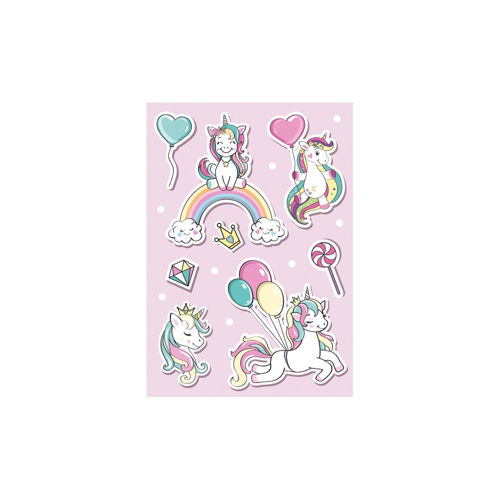 Unicorn Balloon A/4 elastic folder