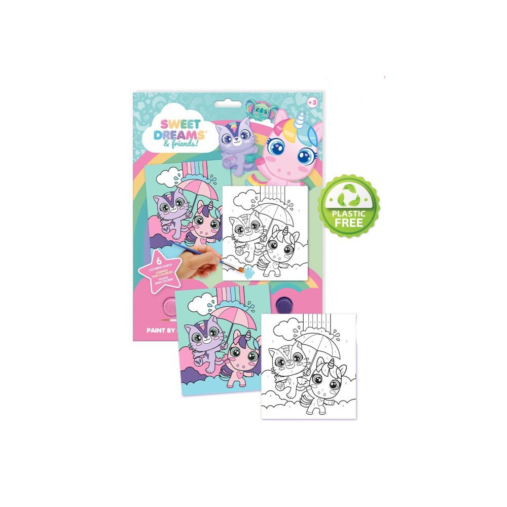 Unicorn Dreams paint set with color by numbers