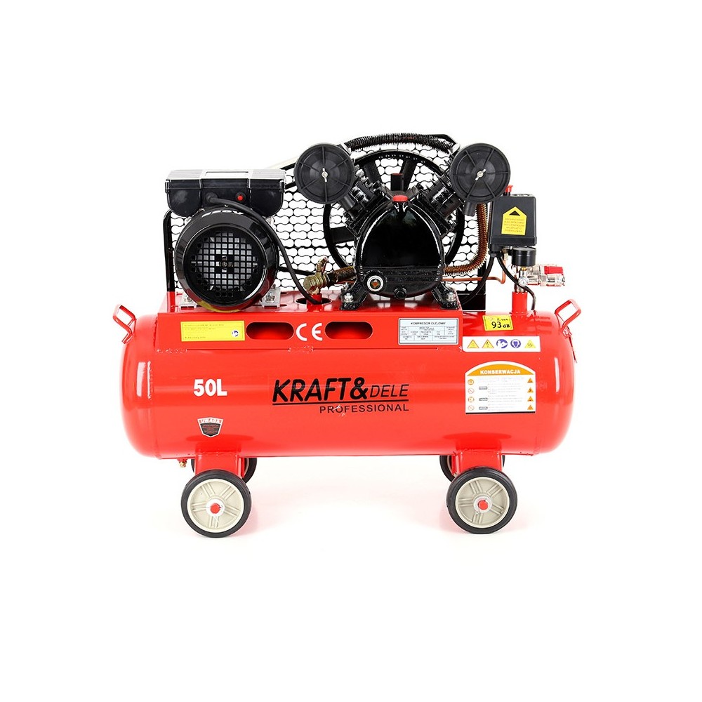 Kompresor olejowy 50L 2,8kW / 8bar 2 Tłoki KD403