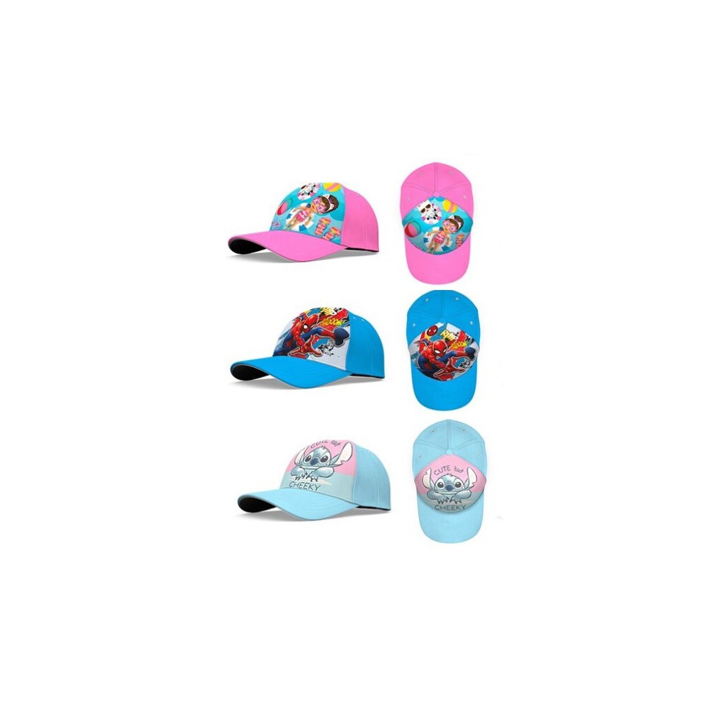 Disney Lilo and Stitch Mix Disney Lilo & Stitch, Spiderman, Gabby's Dollhouse kids baseball cap