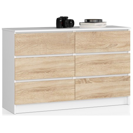KOMODA K120 6SZ CLP BIAŁY / SONOMA