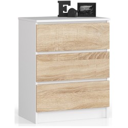 KOMODA K60 3SZ CLP BIAŁY / SONOMA