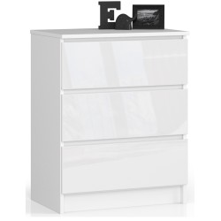 KOMODA K60 3SZ CLP BIAŁY POŁYSK