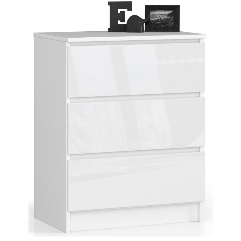 KOMODA K60 3SZ CLP BIAŁY POŁYSK