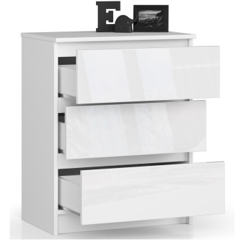 KOMODA K60 3SZ CLP BIAŁY POŁYSK