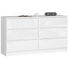 KOMODA K140 6SZ CLP BIAŁY POŁYSK