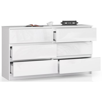 KOMODA K140 6SZ CLP BIAŁY POŁYSK