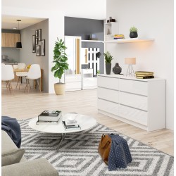 KOMODA K140 6SZ CLP BIAŁY POŁYSK