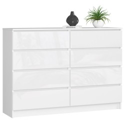 KOMODA K140 8SZ CLP BIAŁY POŁYSK