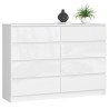 KOMODA K140 8SZ CLP BIAŁY POŁYSK