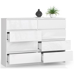 KOMODA K140 8SZ CLP BIAŁY POŁYSK