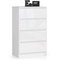 KOMODA K60 4SZ CLP BIAŁY POŁYSK
