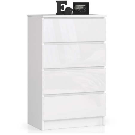 KOMODA K60 4SZ CLP BIAŁY POŁYSK