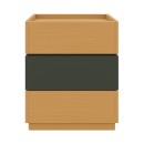 Table de chevet bois 3 tiroirs marron gris 60 x 40 x 66 cm
