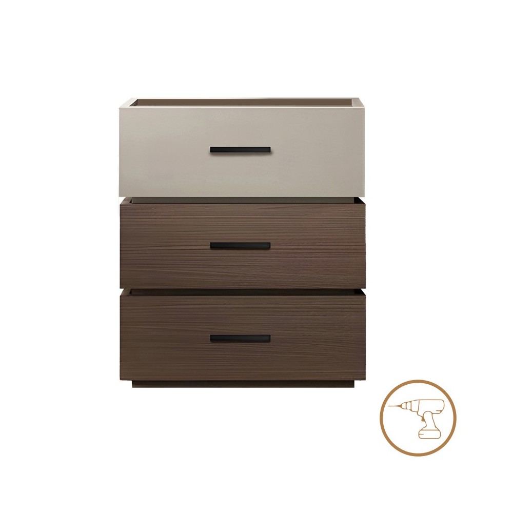Sonlen pakoworld bedside table in walnut-beige shade 60x40x66cm Sonlen pakoworld bedside table in walnut-beige shade 60x40x66cm