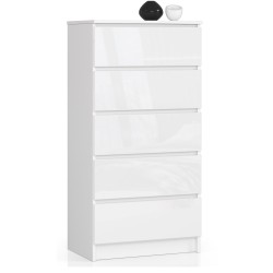 KOMODA K60 5SZ CLP BIAŁY POŁYSK