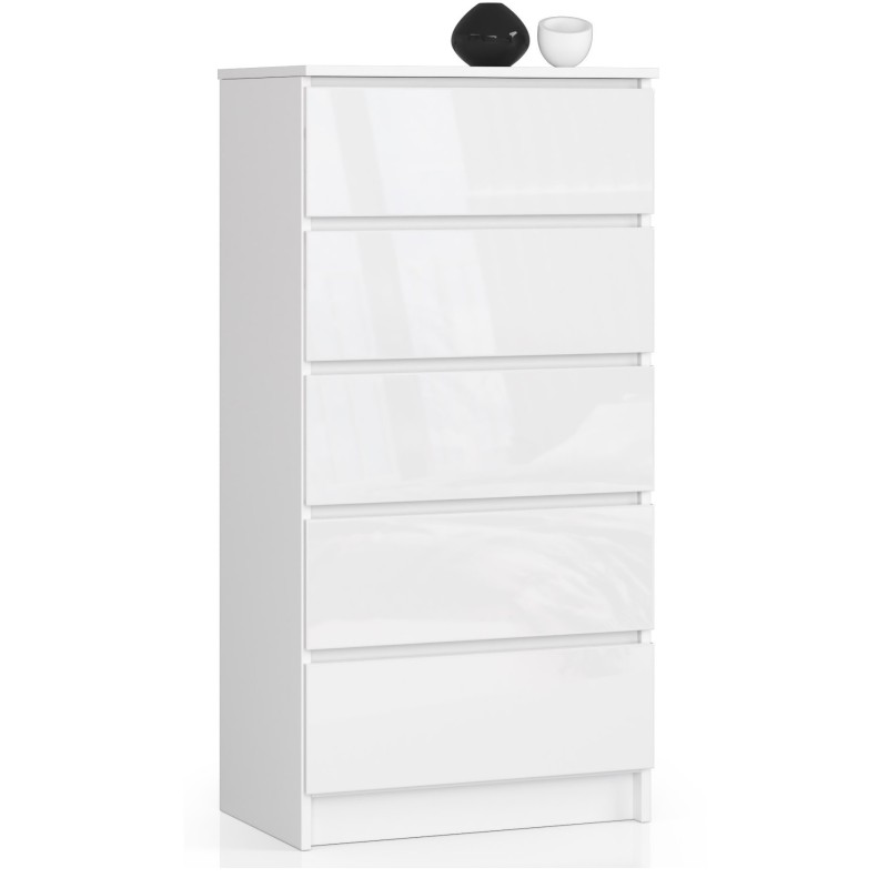 KOMODA K60 5SZ CLP BIAŁY POŁYSK KOMODA K60 5SZ CLP BIAŁY POŁYSK