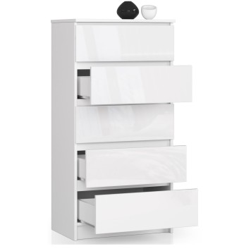KOMODA K60 5SZ CLP BIAŁY POŁYSK